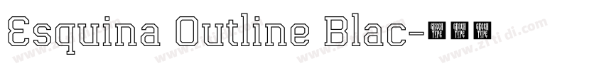 Esquina Outline Blac字体转换